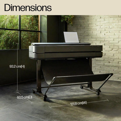 HP DesignJet T650 36" (A0) Large Format Plotter Printer | 5HB10D | Compact CAD/GIS Wide-Format Printer with Auto Sheet Feeder