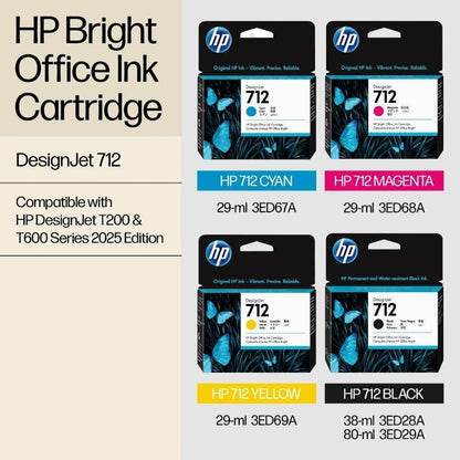 HP DesignJet T650 36" (A0) Large Format Plotter Printer | 5HB10D | Compact CAD/GIS Wide-Format Printer with Auto Sheet Feeder