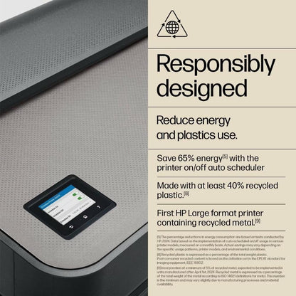 HP DesignJet T650 36" (A0) Large Format Plotter Printer | 5HB10D | Compact CAD/GIS Wide-Format Printer with Auto Sheet Feeder