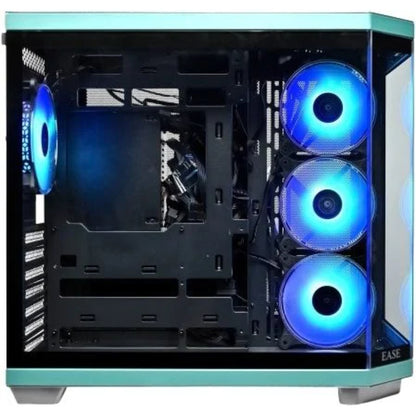 EASE EC124B Pro Tempered Glass Gaming Case | Panoramic Full-View with Advanced Cooling