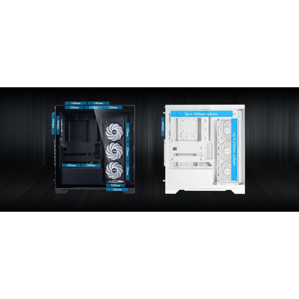 XPG INVADER X BTF ATX PC Case | Reverse-Connector Motherboard Support | 400mm GPU | 360mm Radiator