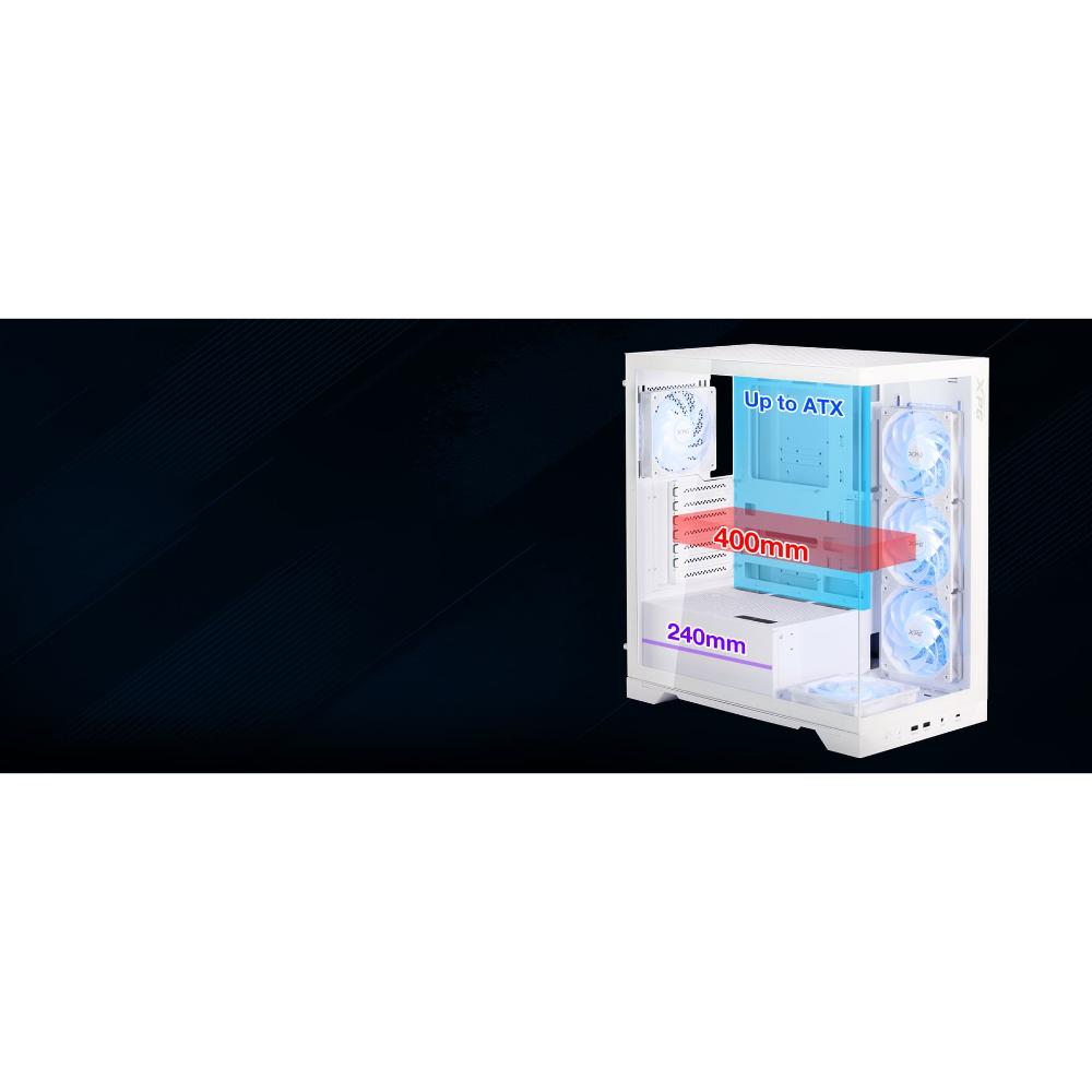 XPG INVADER X BTF ATX PC Case | Reverse-Connector Motherboard Support | 400mm GPU | 360mm Radiator