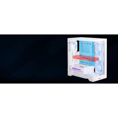 XPG INVADER X BTF ATX PC Case | Reverse-Connector Motherboard Support | 400mm GPU | 360mm Radiator