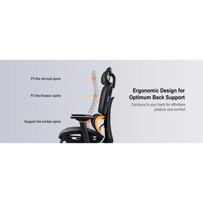 Meetion CHR32 Adjustable Backrest Ergonomic Gaming Chair | Breathable Mesh | 126° Recline | Footrest | E-Sport Chair