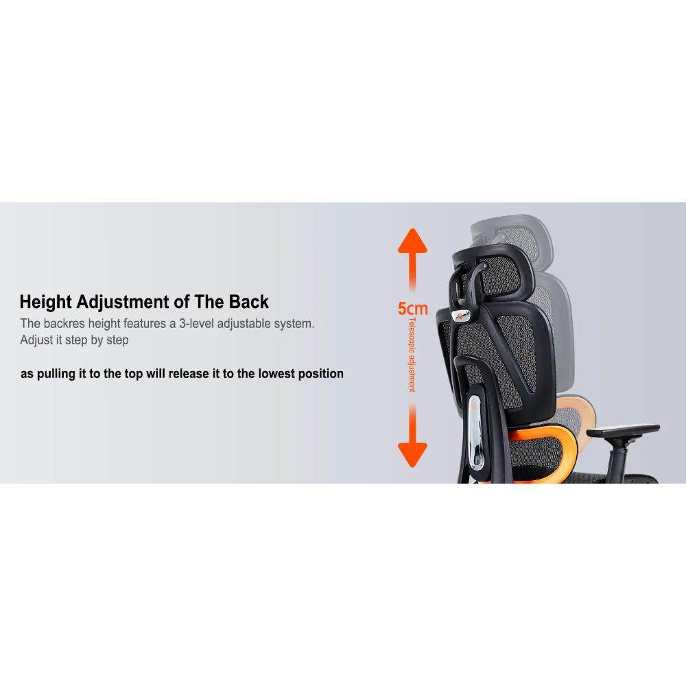 Meetion CHR32 Adjustable Backrest Ergonomic Gaming Chair | Breathable Mesh | 126° Recline | Footrest | E-Sport Chair