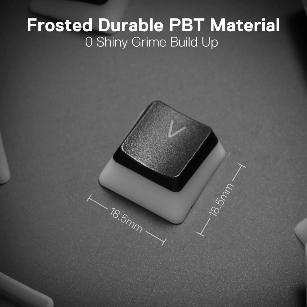 Redragon A130 SCARAB Pudding Keycaps Set | 104 Keys | Double-Shot PBT | Translucent RGB Backlight | OEM/Cherry Profile | Black