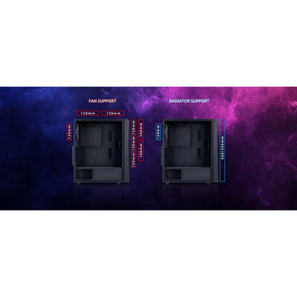 XPG LANDER 500 Mid-Tower PC Case | 4× 120mm ARGB Fans| 360mm Front Radiator Support