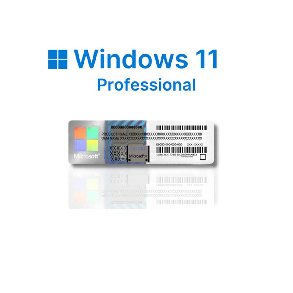 Microsoft Windows 11 Pro 64-bit OEM License | FQC-10528 | English | Lifetime OEM License Sticker