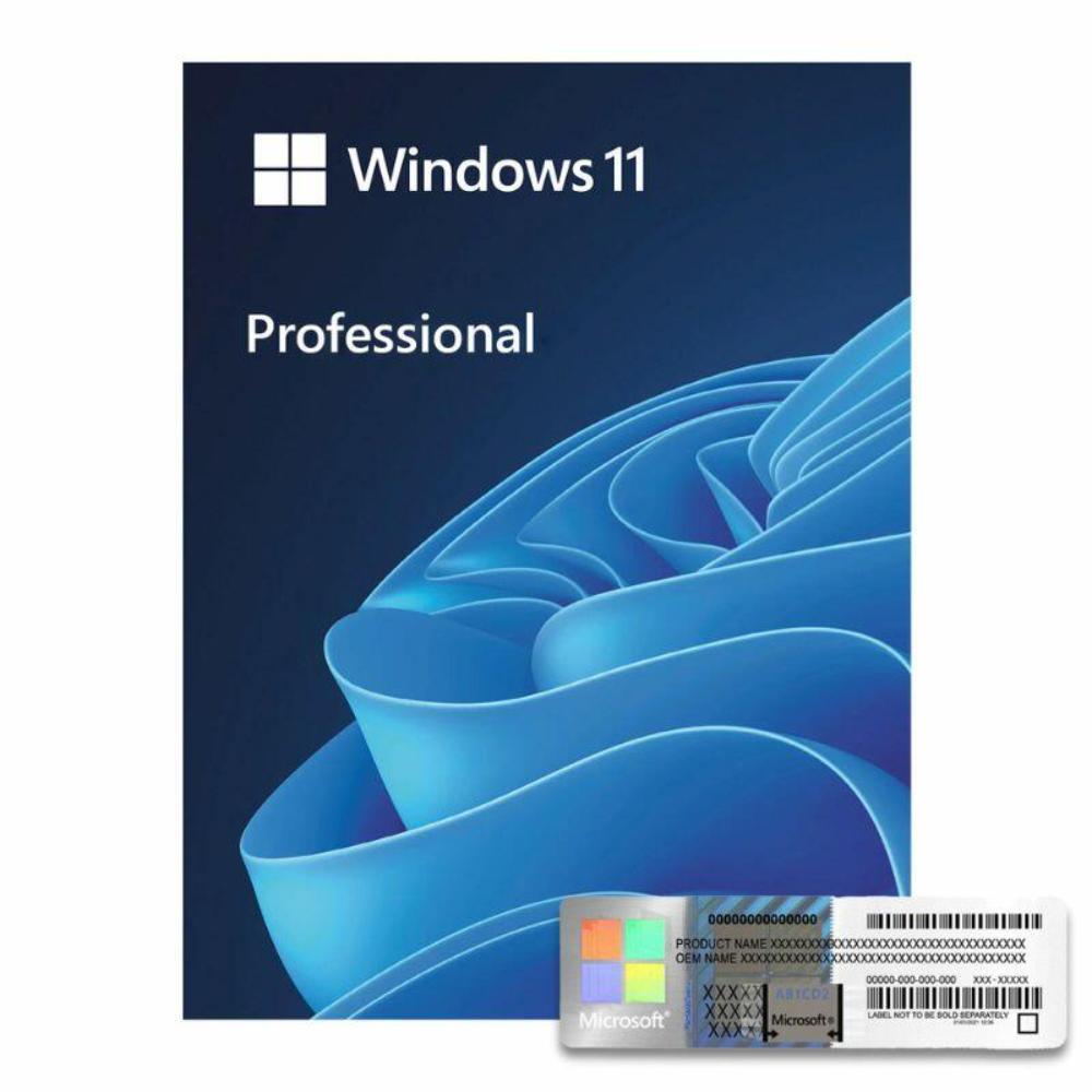 Microsoft Windows 11 Pro 64-bit OEM License | FQC-10528 | English | Lifetime OEM License Sticker
