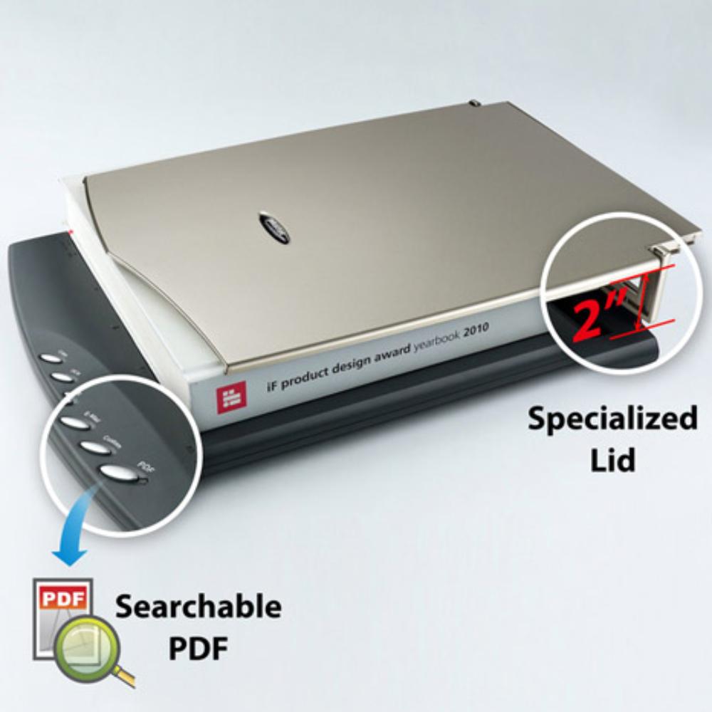 Plustek OpticSlim 2610 Plus | Color Flatbed Scanner A4 | 1200 DPI, TWAIN, One-Touch Buttons, Thick Document Support