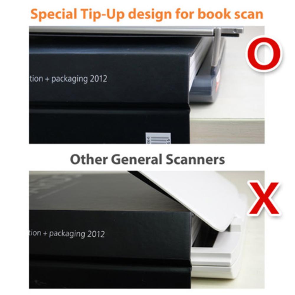 Plustek OpticSlim 2610 Plus | Color Flatbed Scanner A4 | 1200 DPI, TWAIN, One-Touch Buttons, Thick Document Support