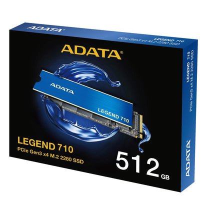 ADATA LEGEND 710 PCIe Gen3 x4 M.2 2280 Solid State Drive | NVMe 1.4, Heat Sink, AES Encryption & HMB Support | 512GB-2TB