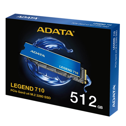 ADATA SSD Legend 710 M.2 1TB PCIe Gen3 x4 M.2 2280 Solid State Drive 512GB