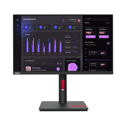 Lenovo ThinkVision T24i-30 24" LED Monitor | FHD 1920x1080 | IPS | Anti-Glare | HDMI, DP, VGA | Height Adjustable | USB Hub | 3Y