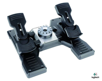 Logitech G Flight Rudder Pedals | Professional Simulation Rudder Pedals with Toe Brake