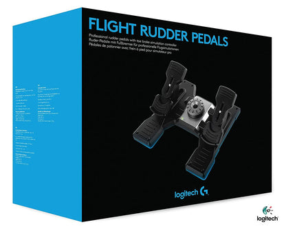 Logitech G Flight Rudder Pedals | Professional Simulation Rudder Pedals with Toe Brake