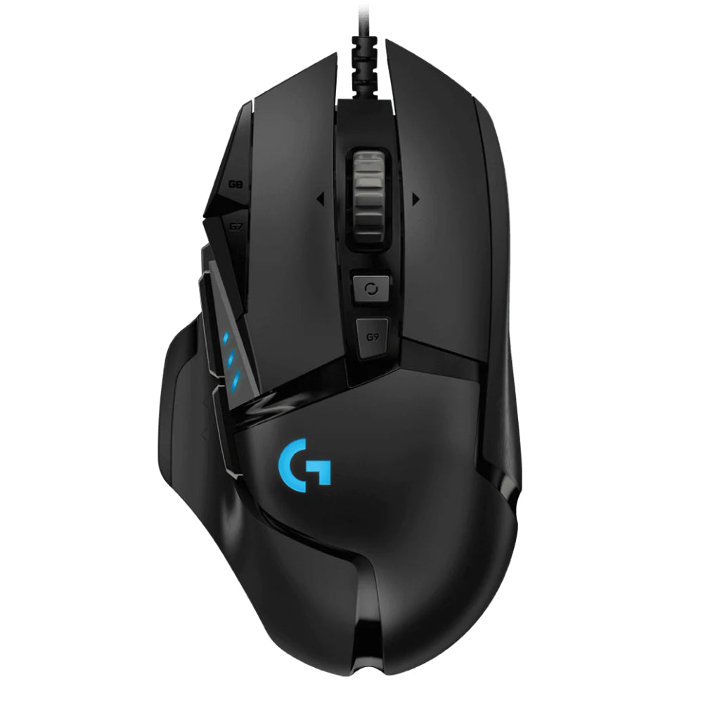 Logitech G502 HERO Wired Gaming Mouse | HERO 25K Sensor | 100–25,600 DPI | 11 Programmable Buttons | LIGHTSYNC RGB | Adjustable Weights | Hyper-Fast Scroll Wheel | USB