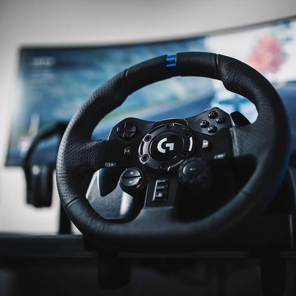 Logitech Racing Wheel With Three Monitor Logitech G923 | TRUEFORCE Sim Racing Wheel | Xbox, PlayStation & PC ...