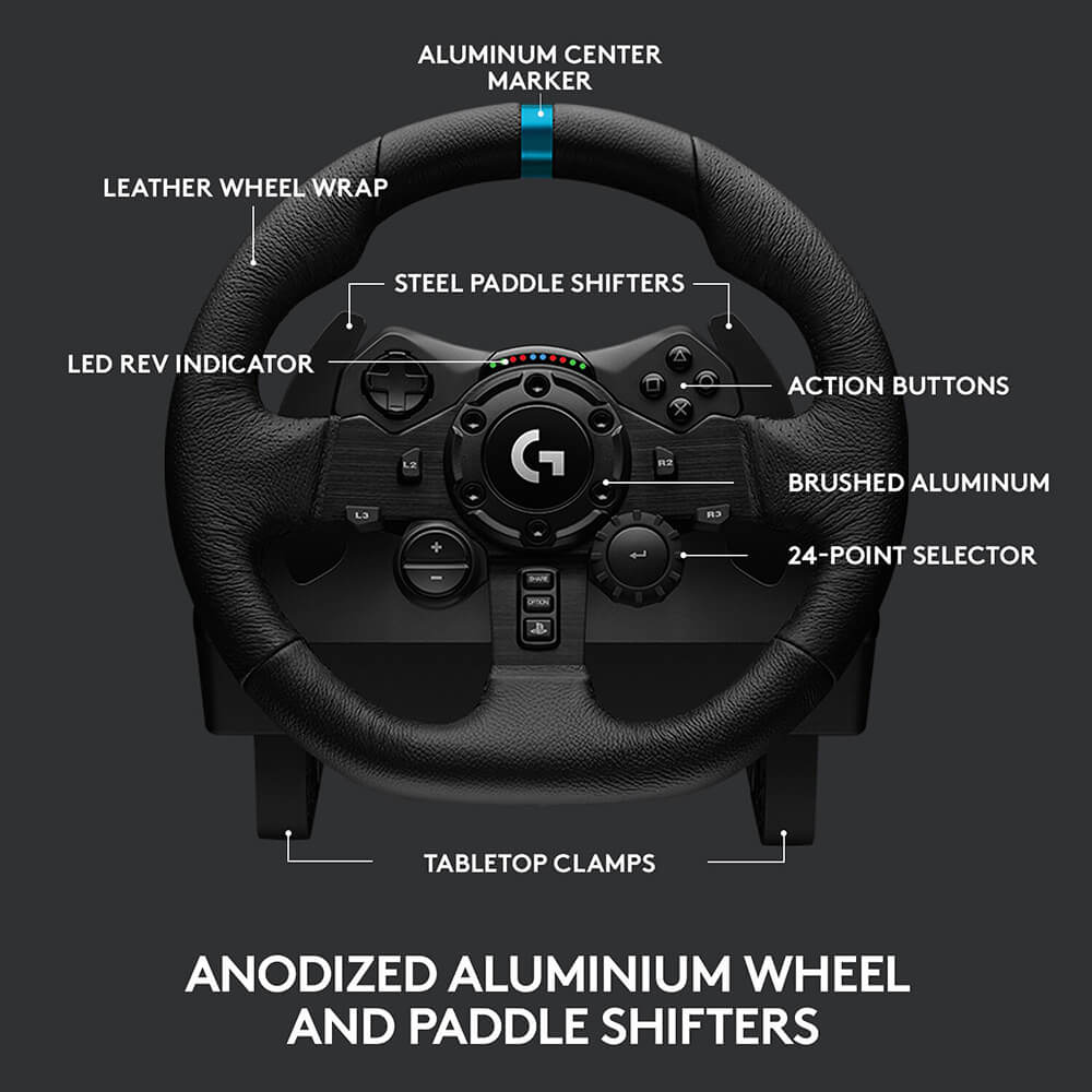 Logitech G923 | TRUEFORCE Sim Racing Wheel | For Xbox, PlayStation, and PC