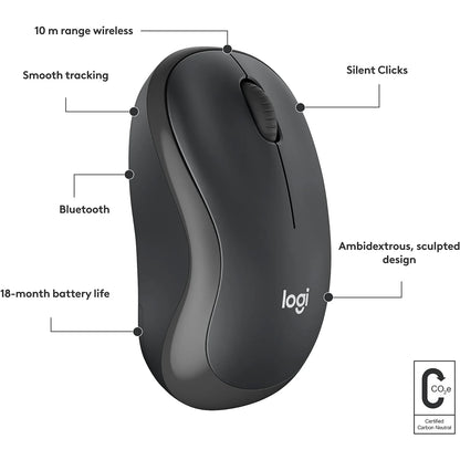 Logitech M240 | Silent Bluetooth Wireless Mouse with Comfortable Shape