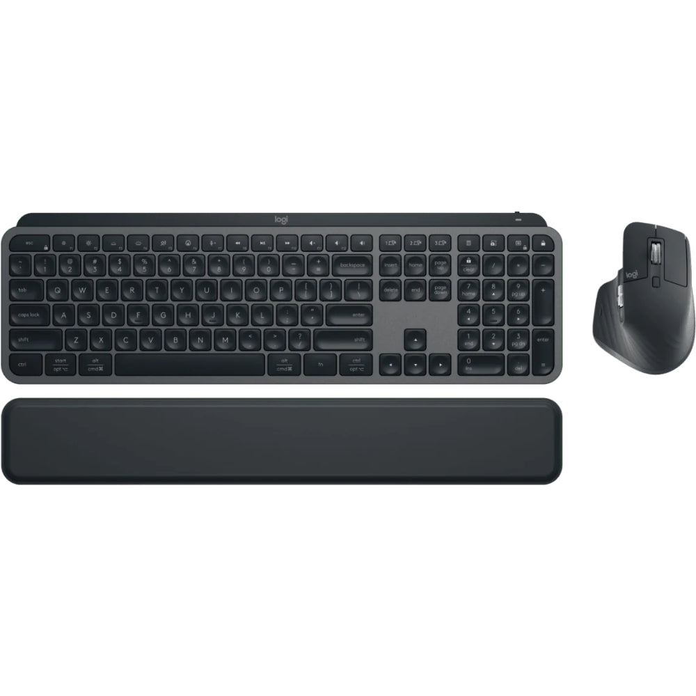 Logitech MX Keys S Combo | MX Master 3S Mouse + MX Keys S Keyboard + MX Palm Rest | 8000 DPI | Smart Backlit Keys | Multi-Device Control | Ergonomic Comfort | USB-C Rechargeable