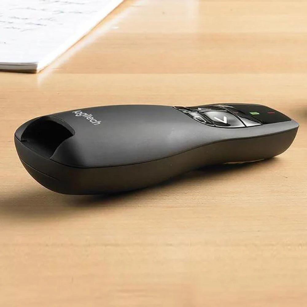 Logitech R400 Wireless Laser Presentation Remote | 2.4GHz Wireless | Red Laser Pointer | Plug-and-Play USB Receiver | Ergonomic Design