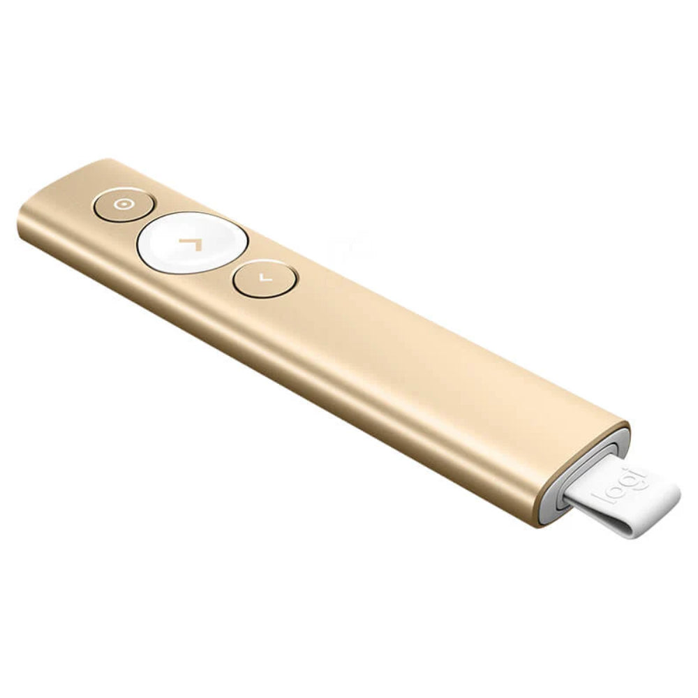 Logitech Spotlight | Advanced Wireless Presentation Remote | Silver & Gold