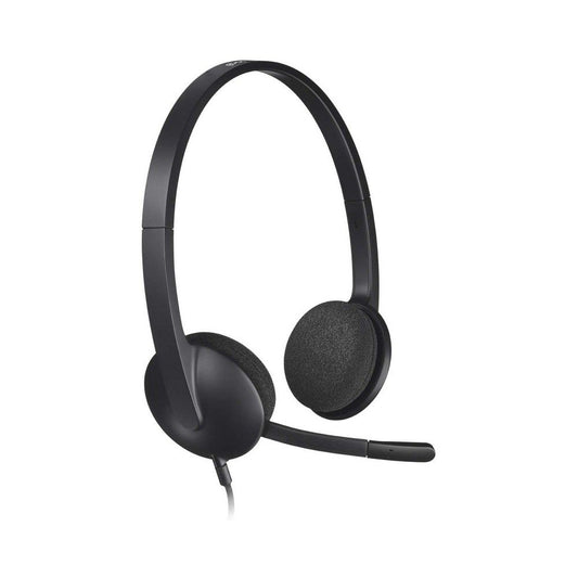 Logitech H340 USB Computer Headset | Clear Digital Audio | Noise-Cancelling Mic | Lightweight Design | Plug-and-Play USB | Comfortable Fit