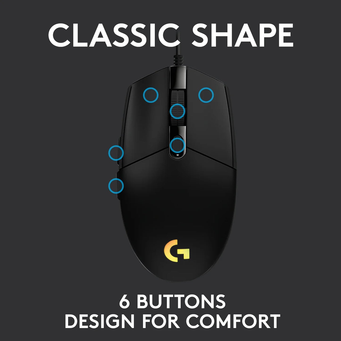 Logitech G102 LIGHTSYNC | RGB 6 Button Gaming Mouse