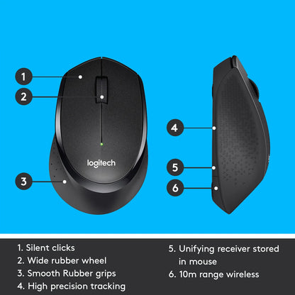 Logitech M331 | Silent Wireless Mouse – Black