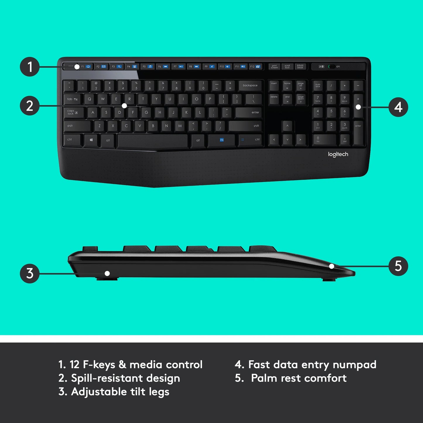 Logitech MK345 | Comfort Wireless Keyboard and Mouse Combo