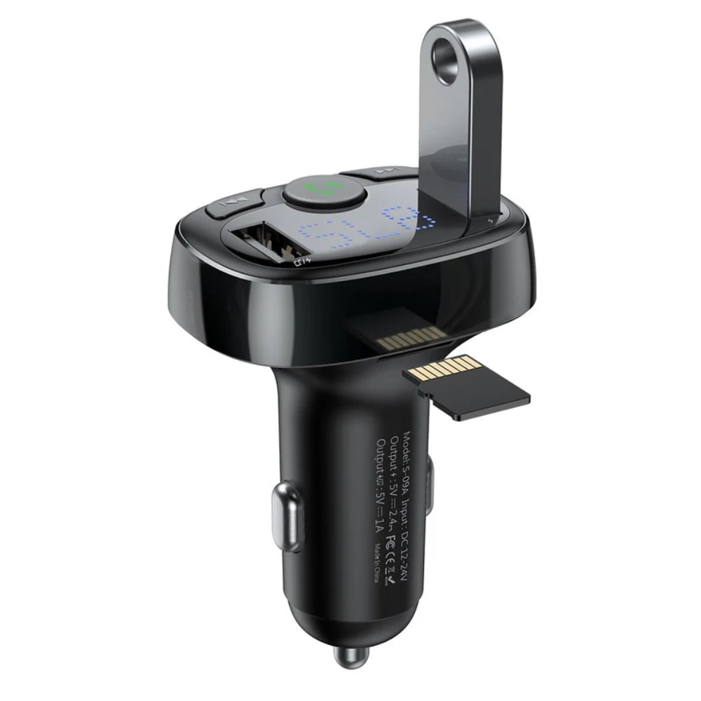 BASEUS T‑Shaped S‑09A Car Bluetooth MP3 Player | Premium Car Audio Adapter