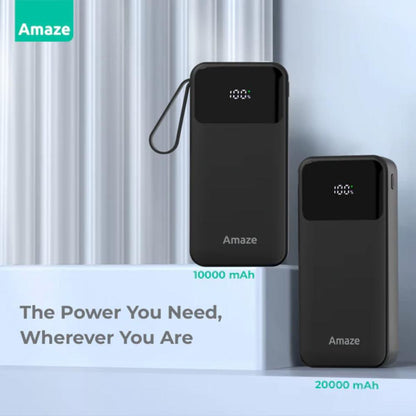 Amaze Nexus A232 | 20000mAh Power Bank (22.5W Fast Charging, LED Display, Dual Output, Type-C)