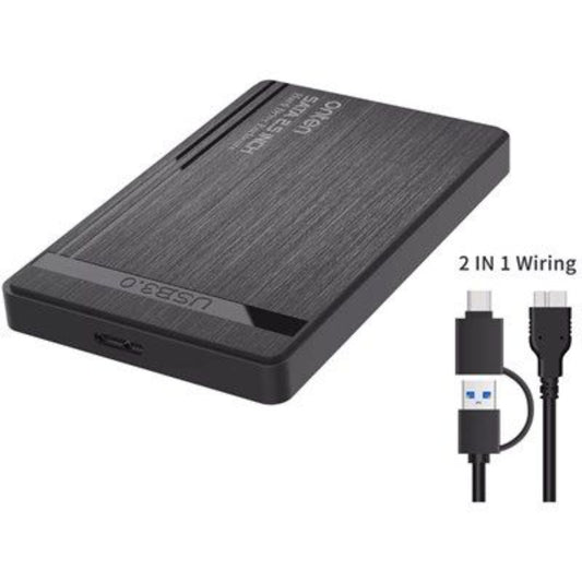 Onten OTN-UHD1 | 2.5" SATA HDD/SSD External Case | USB 3.2 Gen 1 / USB-C | Tool-Free Design | UASP Protocol | LED Indicator | For Windows, macOS, Linux