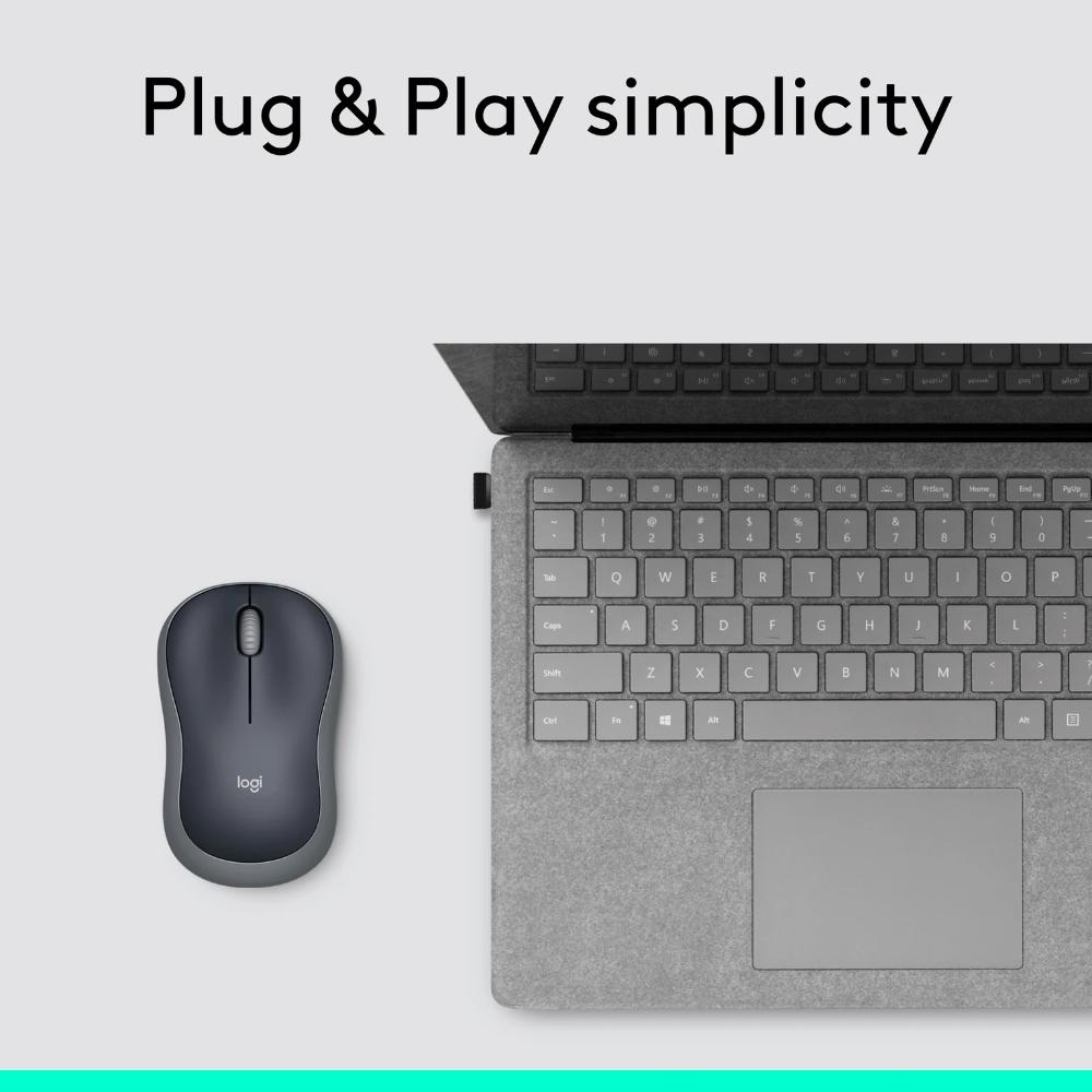 Logitech B175 Wireless Mouse | 2.4GHz Wireless | Optical Tracking | 3 Buttons | 10m Range | 12-Month Battery Life