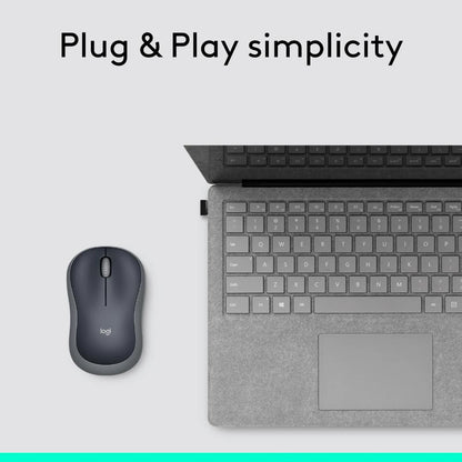 Logitech B175 Wireless Mouse | 2.4GHz Wireless | Optical Tracking | 3 Buttons | 10m Range | 12-Month Battery Life