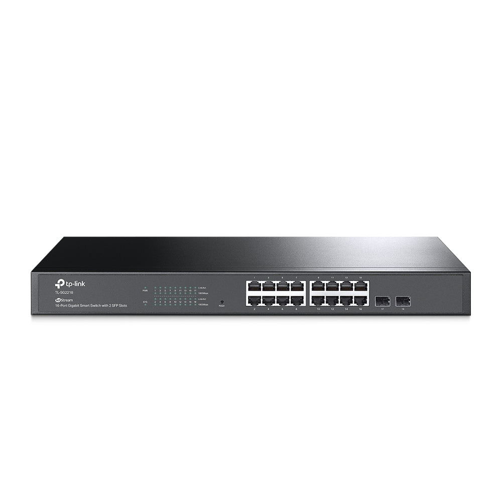 TP-Link TL-SG2218 JetStream 16-Port Gigabit Smart Switch with 2 SFP Slots | Omada SDN Integration, Advanced Routing, and Enterprise-Grade Security