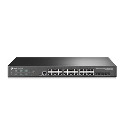 TP-Link TL-SG3428X JetStream 24-Port Gigabit L2+ Managed Switch with 4× 10GE SFP+ Slots | 10G Uplinks, Omada SDN Integration, and Enterprise-Grade Layer 2+ Control
