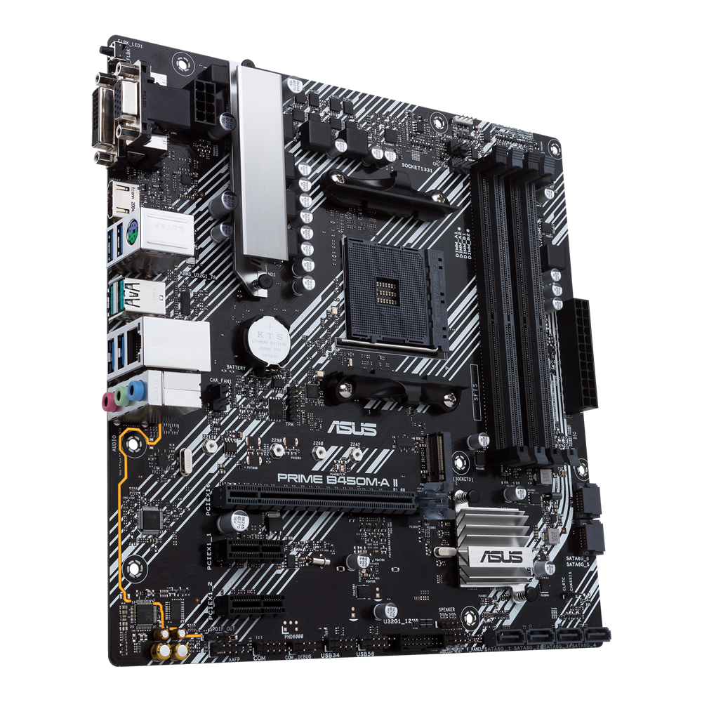 ASUS PRIME B450M-A II | AMD B450 (Ryzen AM4) micro ATX Motherboard