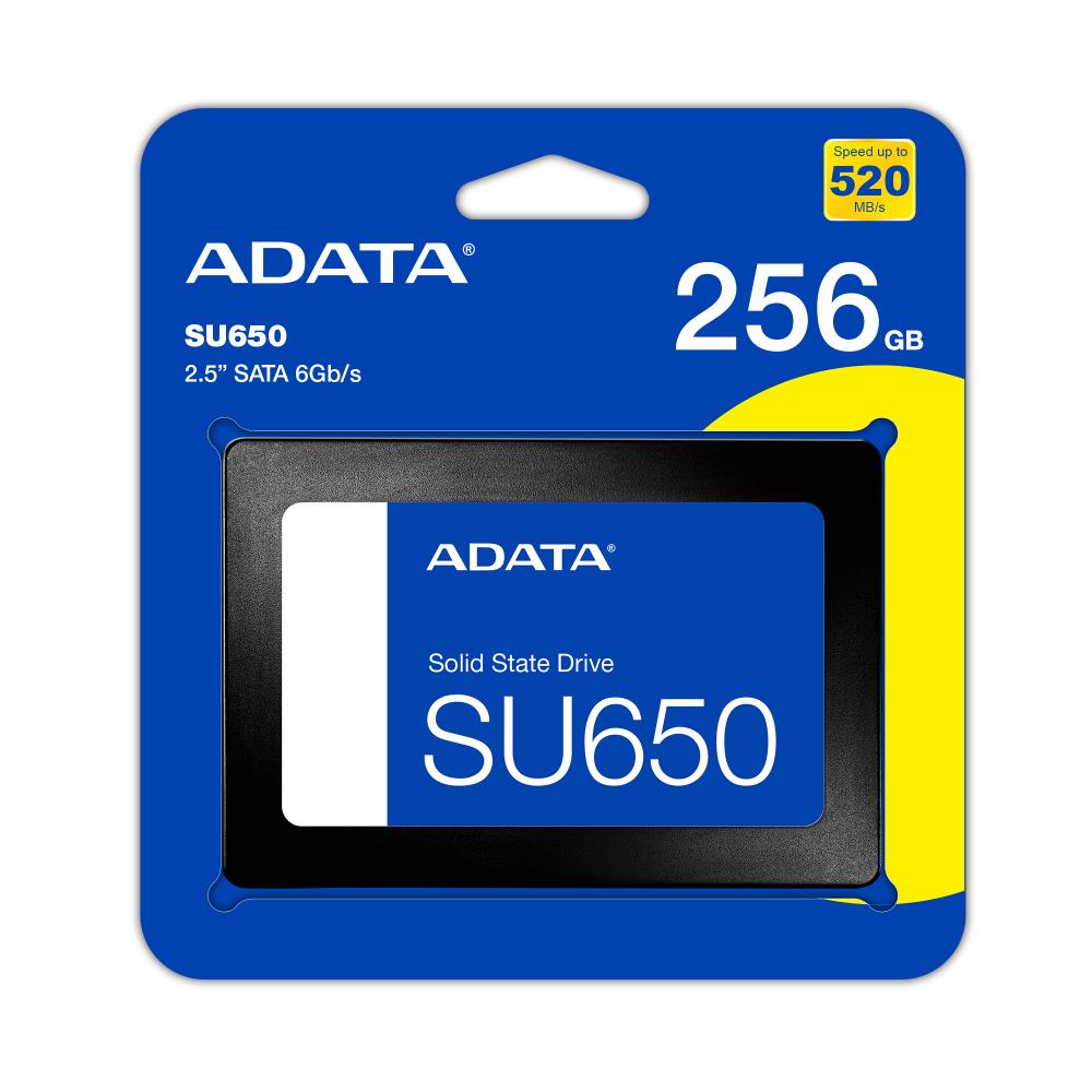 ADATA SU650 | 2.5" SATA SSD | 3D NAND Internal Solid State Drive | Up to 520MB/s | 256GB / 512GB / 1TB / 2TB