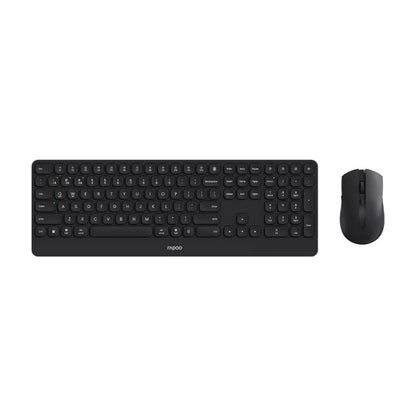RAPOO 9510M Multi-Mode Wireless Keyboard & Mouse Combo | Bluetooth 4.0/5.0 + 2.4GHz | 2400 DPI | Slim Aluminum Design