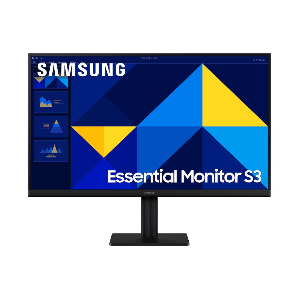 Samsung 24 Inch Essential Monitor S3 S30GD FHD 100Hz IPS Monitor | 5ms GTG | 178° Viewing Angle | Game Mode | Eye Saver Mode