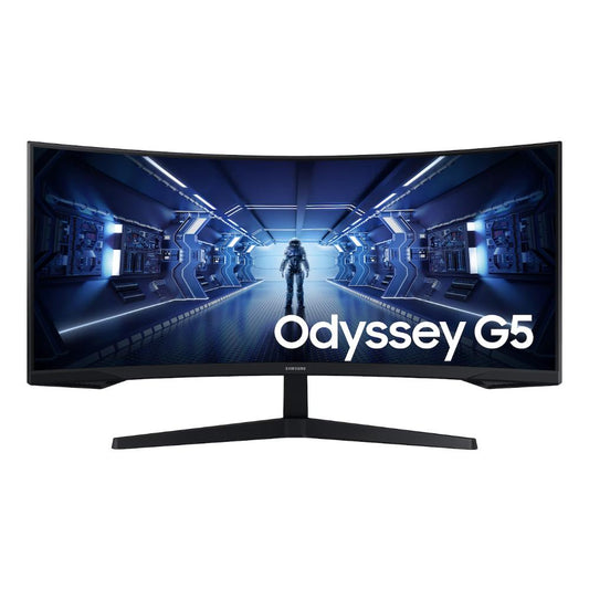 Samsung 34" Odyssey G55T UWQHD 165Hz Gaming Monitor | 3440 × 1440 | 1000R Curved | 165Hz | 1ms MPRT | AMD FreeSync Premium | HDR10 | DP 1.4 | HDMI 2.0
