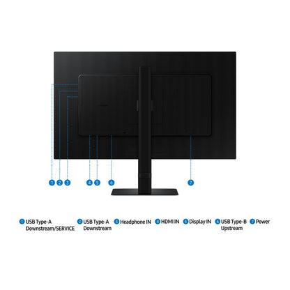 Samsung 27 Inch ViewFinity S6 S60D QHD 100Hz Monitor | IPS | HDR10 | 99% sRGB | USB Hub | Ergonomic Pivot Stand