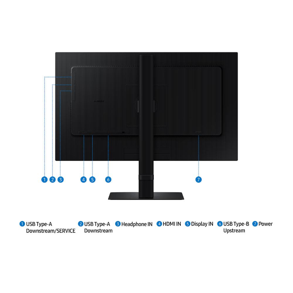 Samsung 24 Inch ViewFinity S6 S60D QHD 100Hz Monitor | IPS | HDR10 | 99% sRGB | USB Hub | Ergonomic Pivot Stand