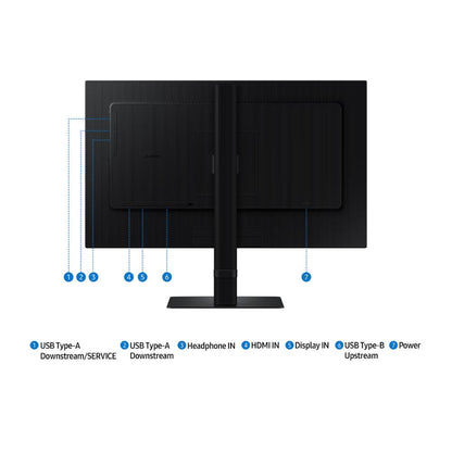 Samsung 24 Inch ViewFinity S6 S60D QHD 100Hz Monitor | IPS | HDR10 | 99% sRGB | USB Hub | Ergonomic Pivot Stand