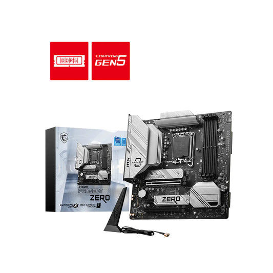 MSI B760M Project Zero | Intel B760 Chipset Motherboard (DDR5, Micro‑ATX, Back‑Connector Design)