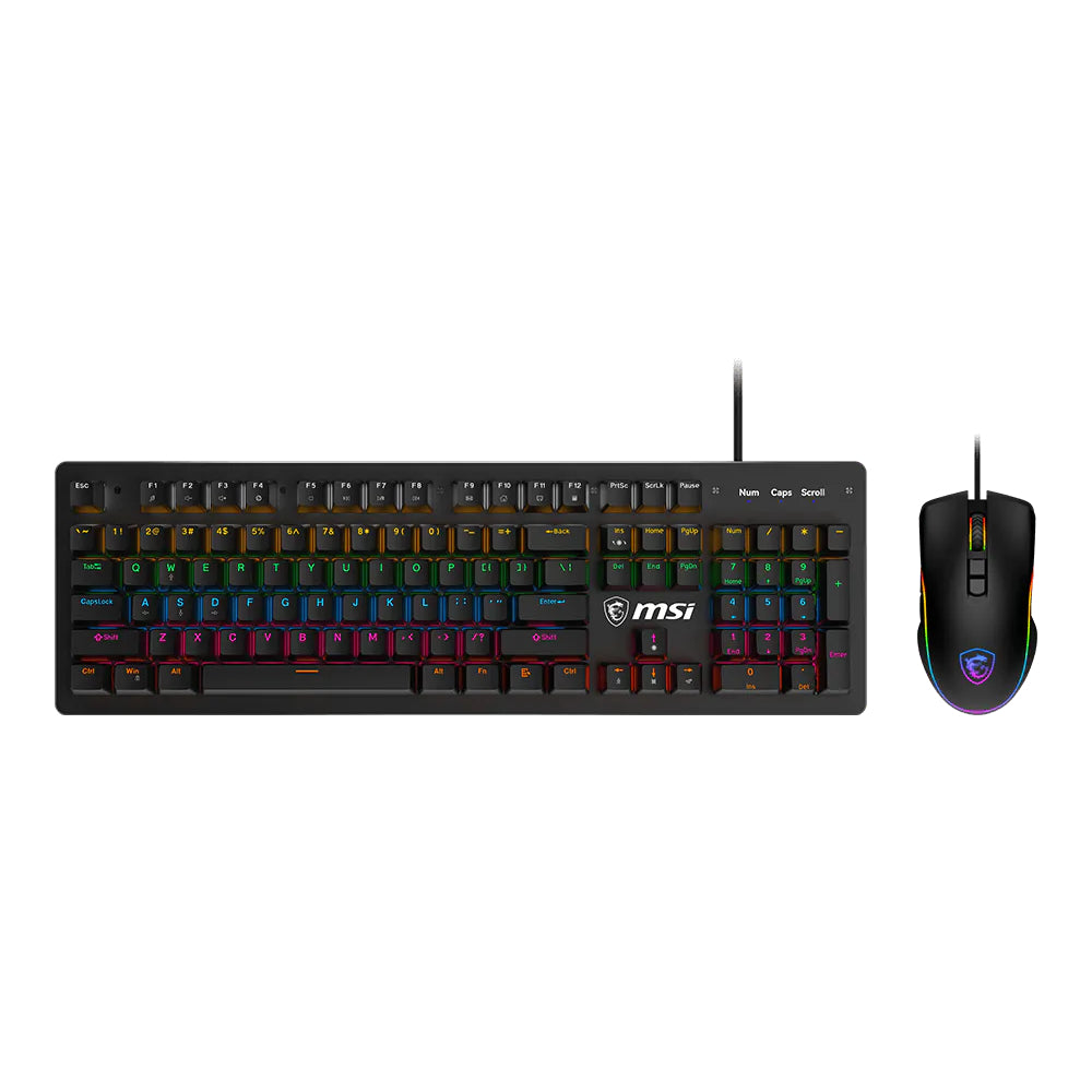 MSI FORGE GK300 COMBO US (Blue Switch) | Wired Gaming Keyboard + Mouse Set