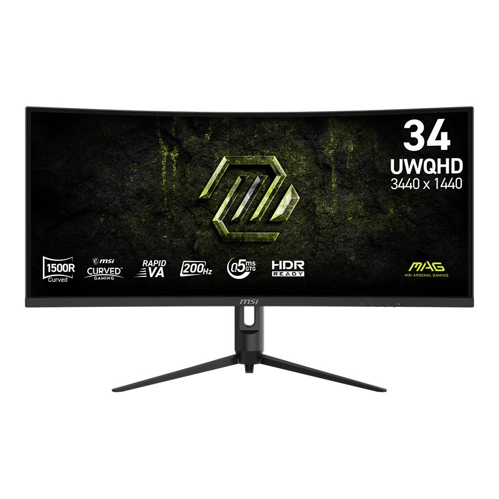 MSI MAG 342CQRF E20 | 34" Curved Gaming Monitor | UWQHD 3440×1440 | 200Hz | 0.5ms | 1500R | Rapid VA