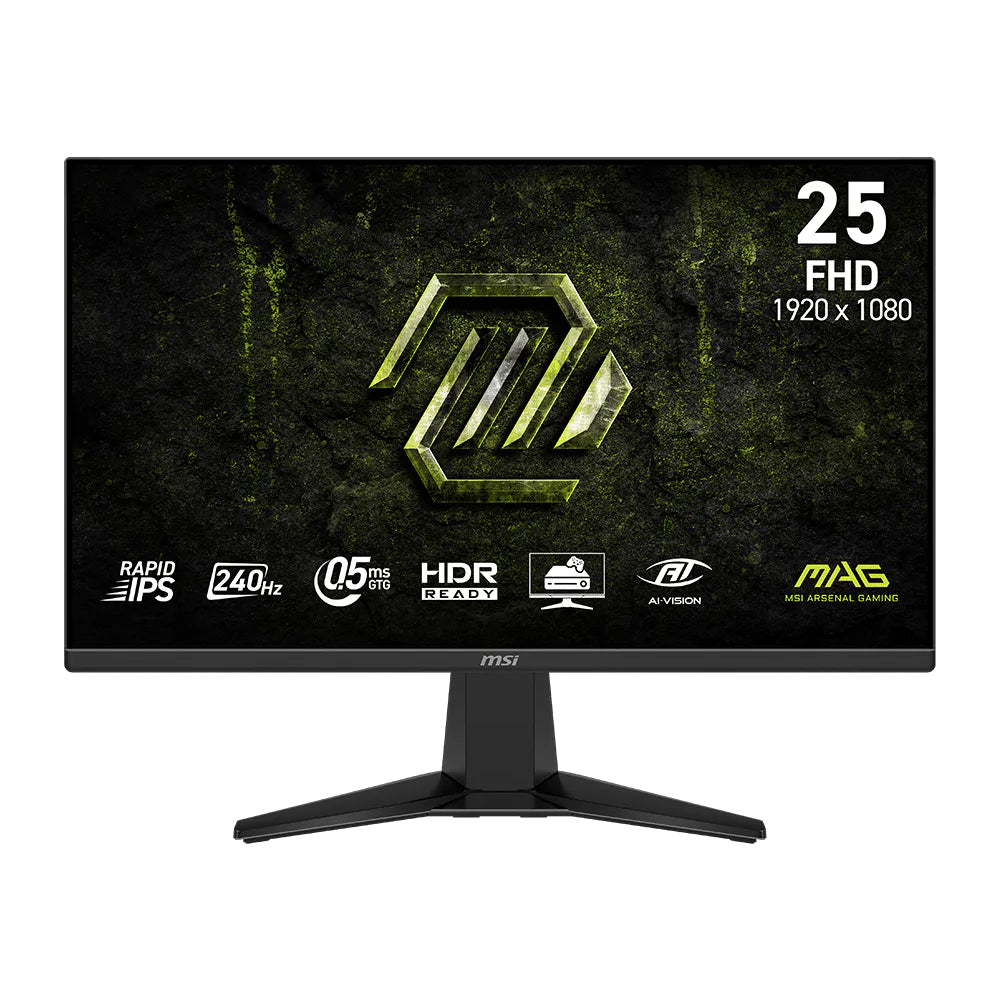 MSI MAG 255F X24 | 24.5" Gaming Monitor | FHD 1080p | 240Hz | 0.5ms | Rapid IPS | Adaptive Sync | HDR Ready